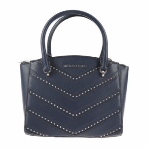 新古未使用展示品 Michael Kors マイケルコース 35H9SE0S1I ハンドバッグ レザー ネイビー スタッズ 2WAY チェーン ショルダーバッグ【本