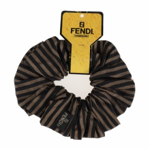 新品未使用展示品 FENDI フェンディ シュシュ ペカン その他ファッション雑貨 キャンバス ブラウン系 ヘアアクセサリー 髪まとめ ヘアゴ