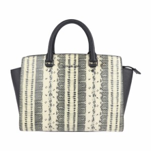 超美品 Michael Kors マイケルコース バッグ 30S4SLMS7N ハンドバッグ パイソン型押し レザー クリームイエロー系 2WAY ショルダーバッグ