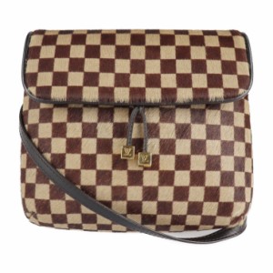 LOUIS VUITTON ルイ ヴィトン ガゼル ダミエソバージュ M92130 ショルダーバッグ ハラコ レザー ブラウン ポシェット ミニバッグ【本物保