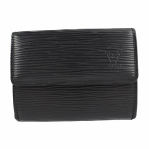 美品 LOUIS VUITTON ルイ ヴィトン ラドロー M63302 コインケース エピレザー ノワール ブラック 2つ折り Wホック 小銭入れ カードケース