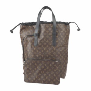 超美品 LOUIS VUITTON ルイ ヴィトン カバ ライト モノグラム マカサー M43416 トートバッグ PVC レザー ブラウン 藤原ヒロシコラボ フラ