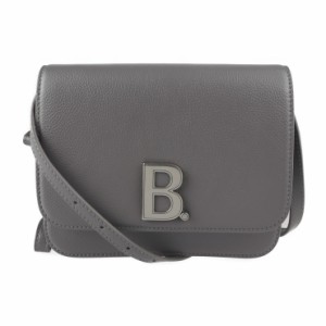 美品 BALENCIAGA バレンシアガ Bロゴ 618156 ショルダーバッグ レザー グレー リストレット クラッチバッグ 2WAY【本物保証】