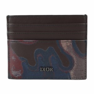 新品未使用展示品 Dior ディオール PETER DOIG CARD CASE 2ESCH135UCN カードケース カーフレザー マロン ブラウン系 マルチカラー 迷彩