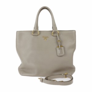 PRADA プラダ ターンロック  ハンドバッグ B5043C カーフ   ブラック イエロー  2WAY ショルダーバッグ 【本物保証】