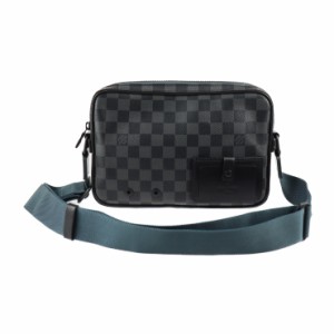 美品 LOUIS VUITTON ルイ ヴィトン アルファ メッセンジャー N40188 ショルダーバッグ ダミエグラフィットキャンバス レザー ブラック ビ