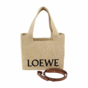 新品未使用展示品 LOEWE ロエベ フォント トート ミディアム A685B61X05 ハンドバッグ ラフィア レザー ナチュラル 2WAY ショルダーバッ