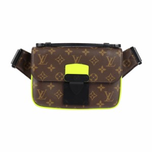 美品 LOUIS VUITTON ルイ ヴィトン Sロック スリングバック モノグラム M45864 ウエストバッグ PVC レザー ブラウン ボディバッグ ベルト