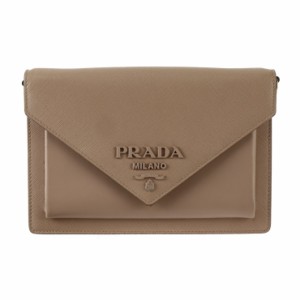 PRADA プラダ ミニ エンベロープ サフィアーノ 1BP020 ショルダーバッグ レザー CIPRIA ピンクベージュ系 ショルダーウォレット 2WAY ク