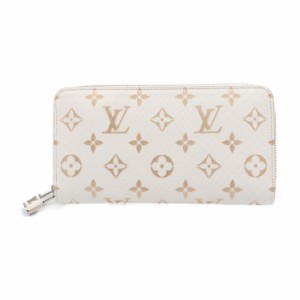 超美品 LOUIS VUITTON ルイ ヴィトン ジッピーウォレット モノグラム N97773 長財布 パイソン ラテ ホワイト系 ラウンドファスナー エキ