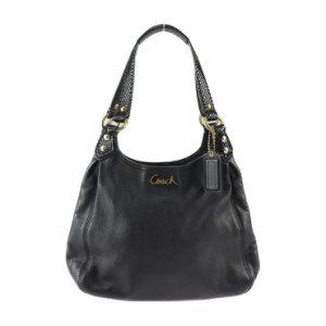 美品 COACH コーチ バッグ F21926 ショルダーバッグ レザー ブラック ハンドバッグ【本物保証】