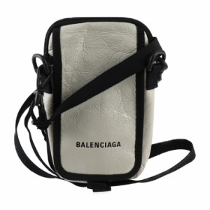 美品 BALENCIAGA バレンシアガ クロスボディバッグ エクスプローラ 593329 ショルダーバッグ レザー キャンバス ライトグレー【本物保証