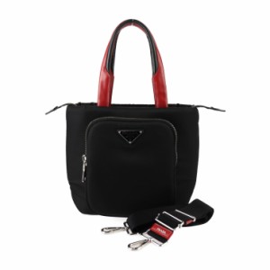 超美品 PRADA プラダ カーゴ スモール トートバッグ 1BG270 ハンドバッグ ナイロン ブラック 2WAY ショルダーバッグ【本物保証】