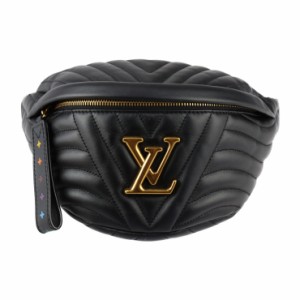 超美品 LOUIS VUITTON ルイ ヴィトン ニューウェーブ バムバッグ M53750 ウエストバッグ スムースカーフレザー ブラック ボディバッグ キ