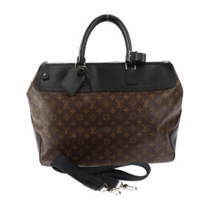 美品 LOUIS VUITTON ルイ ヴィトン ネオ・グリニッジ モノグラムマカサー M56716 ボストンバッグ モノグラムキャンバス レザー ブラウン 