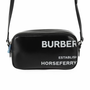 新古未使用展示品 BURBERRY バーバリー カメラ マイクロ ホースフェリー 8022339 ショルダーバッグ コーティングキャンバス レザー ブラ