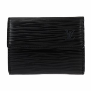 美品 LOUIS VUITTON ルイ ヴィトン ラドロー M63302 二つ折り財布 エピレザー ノワール ブラック Wホック 小銭入れ カードケース 名刺入