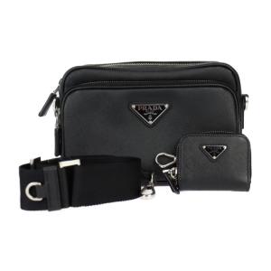 【箱付き】PRADA プラダ カメラクロスボディバッグ + PRADA】プラダ クロスボディ 1BD102 ショルダーバッグ レザー