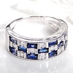 pt900 サファイア ダイヤモンド リング ジュエリー 指輪 プラチナ バゲットカット サファイヤ 9月誕生石 ダイヤモンドリングの通販は