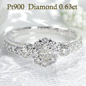 pt900 ダイヤモンド リング ジュエリー 指輪 プラチナ ミル打ち オーバル イエローダイヤモンド 4月誕生石 ダイヤモンドリング