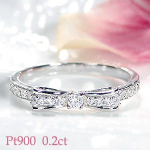 pt900 リボンモチーフ ダイヤモンド リング ジュエリー 指輪 プラチナ リボン りぼん 4月誕生石 ダイヤモンドリング