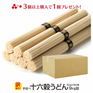 訳あり 島原手延べ十六穀うどん9キロ（50g×180束） 送料無料 自宅用 業務用