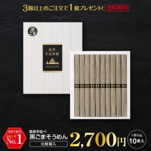 島原手延べ黒ごまそうめん 500g (10束入)