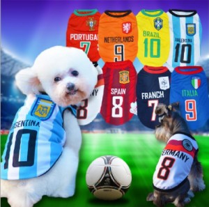 Soccer TANK TOP サッカー ユニフォーム デザイン メッシュ タンクトップ 犬服 ペット服 8variation