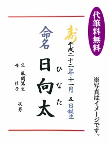 命名紙 命名 お七夜 ご出産 お祝い 名前 代筆無料