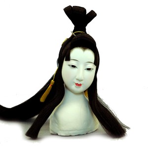 日本人形頭 顔 手芸品 部品 尺五 古代 吉野