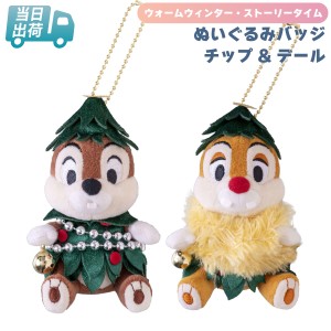 チップ&デール ぬいぐるみバッジ ディズニー クリスマス 2021【東京ディズニーランド限定】ディズニー・クリスマス・ストーリーズ ディズ