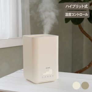 湿度コントロール機能付 ハイブリッド加湿器 DOTT QS214IV 加湿 乾燥対策 花粉 清潔 予防 アロマオイル タイマー付 