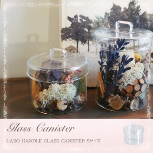  LABO HANDLE GLASS CANISTER Sサイズ   フラワーベース ガラス テラリューム 多肉植物 サボテン 　テラリウム 花瓶 ボタニカル 西海岸 