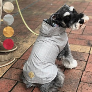 T&C シアー レインコート リバーシブル  犬 ウェア レインコート カッパ 合羽 犬の服 リバーシブル タータンチェック T
