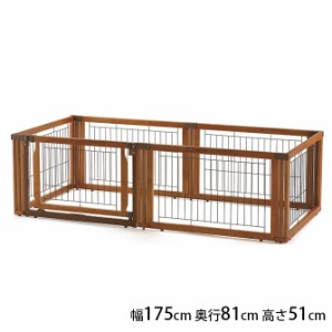 Richell リッチェル ペット用 木製3WAYサークル 6面50H  犬用 サークル フェンス ゲート 仕切り 3WAY 小