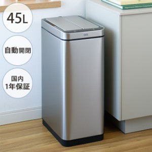 EKO JAPAN イーケーオージャパン エックスウィング センサービン 45L  ゴミ箱 おしゃれ 自動開閉 縦型 45リットル 充電式 ステンレス キ