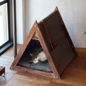 GROOM グルーム 三角テント  猫 ベッド キャットベッド ペットベッド 小型犬 インダストリアル ヴィンテージ かっこいい テント型 おしゃ