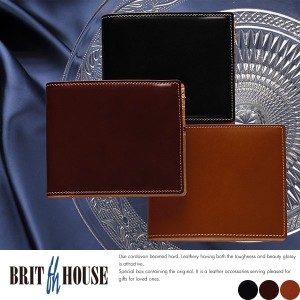 BRIT HOUSE コードバン 二つ折り札入れ King of Leather Cordovan  男性用 メンズ 純札入れ 