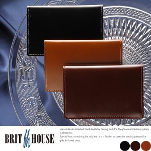 BRIT HOUSE コードバン 名刺入れ King of Leather Cordovan  男性用 メンズ 名刺入れ 革 本