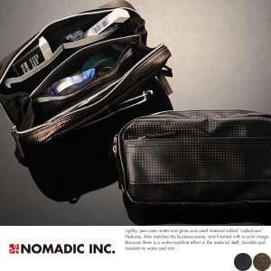 NOMADIC カーボン調 ペンケース メンズ 2ルームタイプ  おしゃれ 大人 シンプル 筆箱 筆入れ 仕切り 軽量 軽い ブ