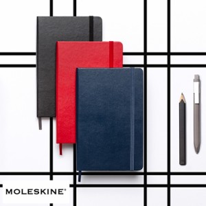 MOLESKINE 高級メモ帳 ハードカバー ClassicNotebook ミディアム  仕事 メモ 書く 記録 メモする ま