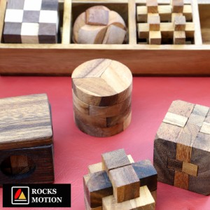 Rocks Motion Wood Puzzle 木製 立体 脳トレ パズル 12個 セット ケース入り 【送料無料】