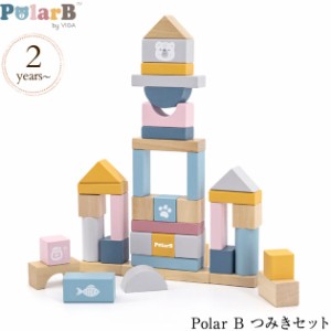 Polar B ポーラービー つみきセット TYPR44010 プレゼント おもちゃ 女の子 男の子 つみき 木製つみき 形 セット パーツ 