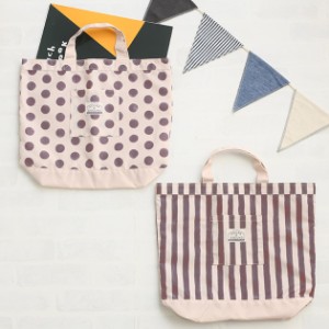 OCEAN＆GROUND オーシャンアンドグラウンド  レッスンBAG DOT＆STRIPES  トートバッグ 手提げ かばん 