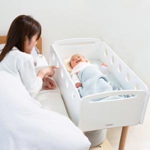 HOPPL ホップル bebed newborn（べベッド ニューボーン） ベビーベッド ゆりかご ミニベッド キャスター付き 簡易ベッド 