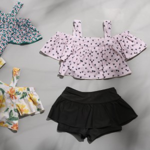 OCEAN＆GROUND オーシャンアンドグラウンド GIRL'S水着 オフショルダーセットアップ 水着 女の子用 おしゃれ か