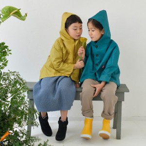 392 plus m サンキューニプラスエム check kid's coat レインコート 子ども用 子供用 キッズ用 かっぱ 合羽 おしゃれ かわいい 