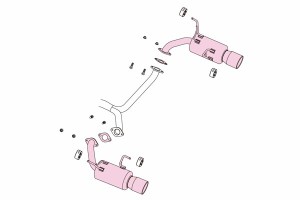 納品先限定 FUJITSUBO フジツボ A-S マフラー GVB WRX STI 4door H22.7〜H26.8 350-63081
