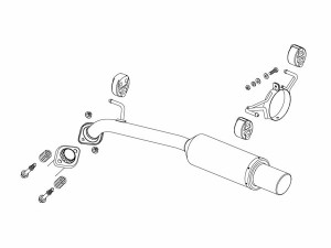 納品先限定 FUJITSUBO フジツボ ブレイズ マフラー ANH10W アルファード 2.4 AS 2WD H16.2〜H17.4 550-28113