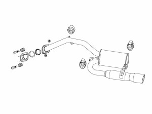 納品先限定 FUJITSUBO フジツボ ワゴリス マフラー CREW プレマシー 2.0 4WD H17.8〜H19.9 450-47511